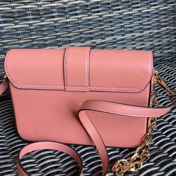 Michael Kors Carmen Medium Monogram Flap Crossbody Convertible Shoulder Bag - Picture 6 of 16